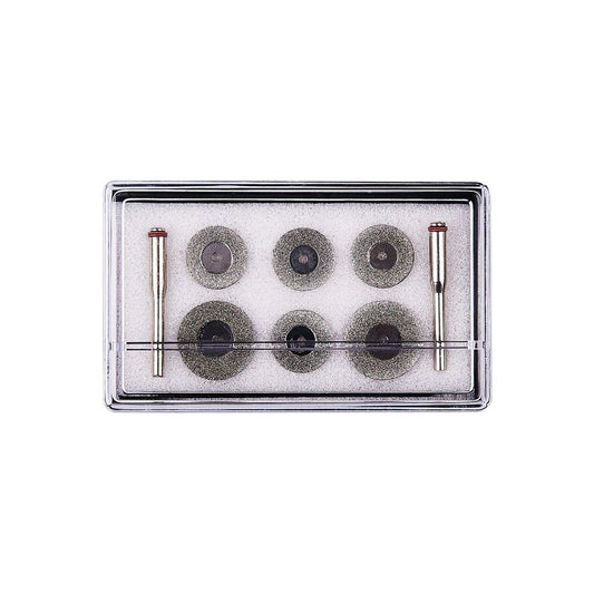 6 x Diamond Cutting Disc Set Rotary Tool/Glass/Metal/Stone 1/8" Shank Mandrel - E1829