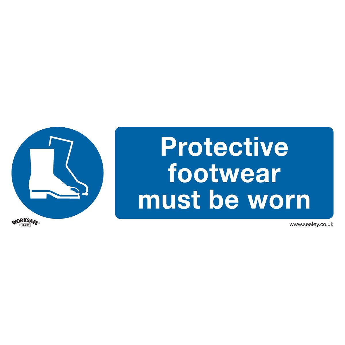 Sealey Safety Sign - Protective Footwear Must Be Worn - Plastic SS7P1