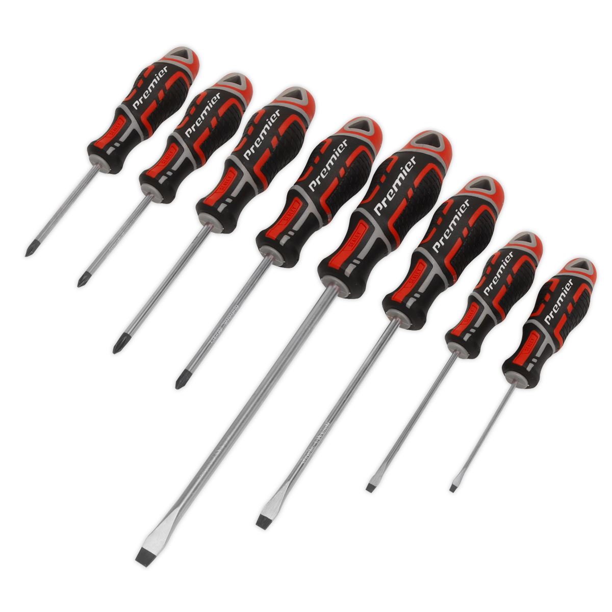 Sealey Screwdriver Set 8pc GripMAX Red AK4322