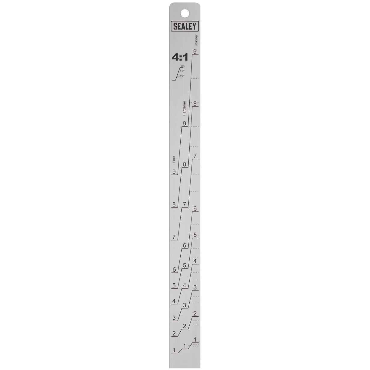 Sealey Aluminium Paint Measuring Stick 2:1/4:1 PA04