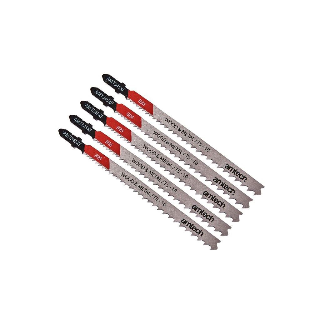 Amtech 5 Piece Wood & Metal Jigsaw Blade Set (Amt345Xf) - M1616