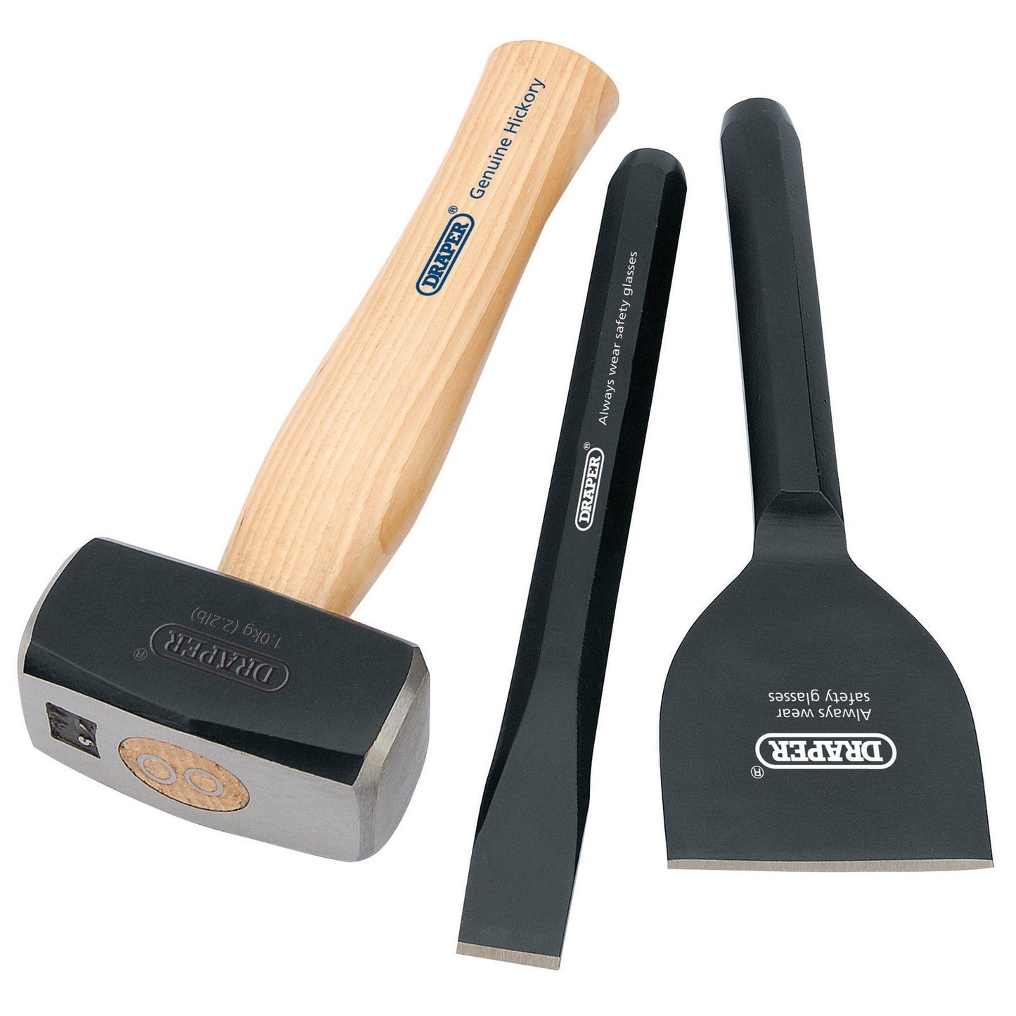 Draper Builders Kit with FSC Certified Hickory Handle (3 Piece) - 26120