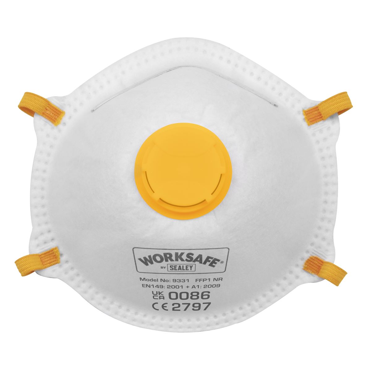 Sealey Cup Mask Valved FFP1 - Pack of 10 9331/10