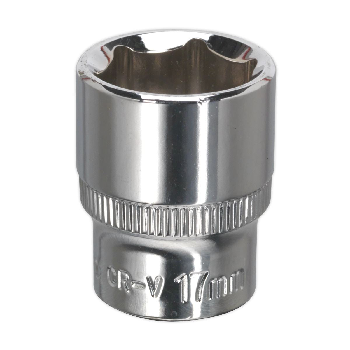 Sealey WallDrive Socket 17mm 3/8"Sq Drive Fully Polished SP3817