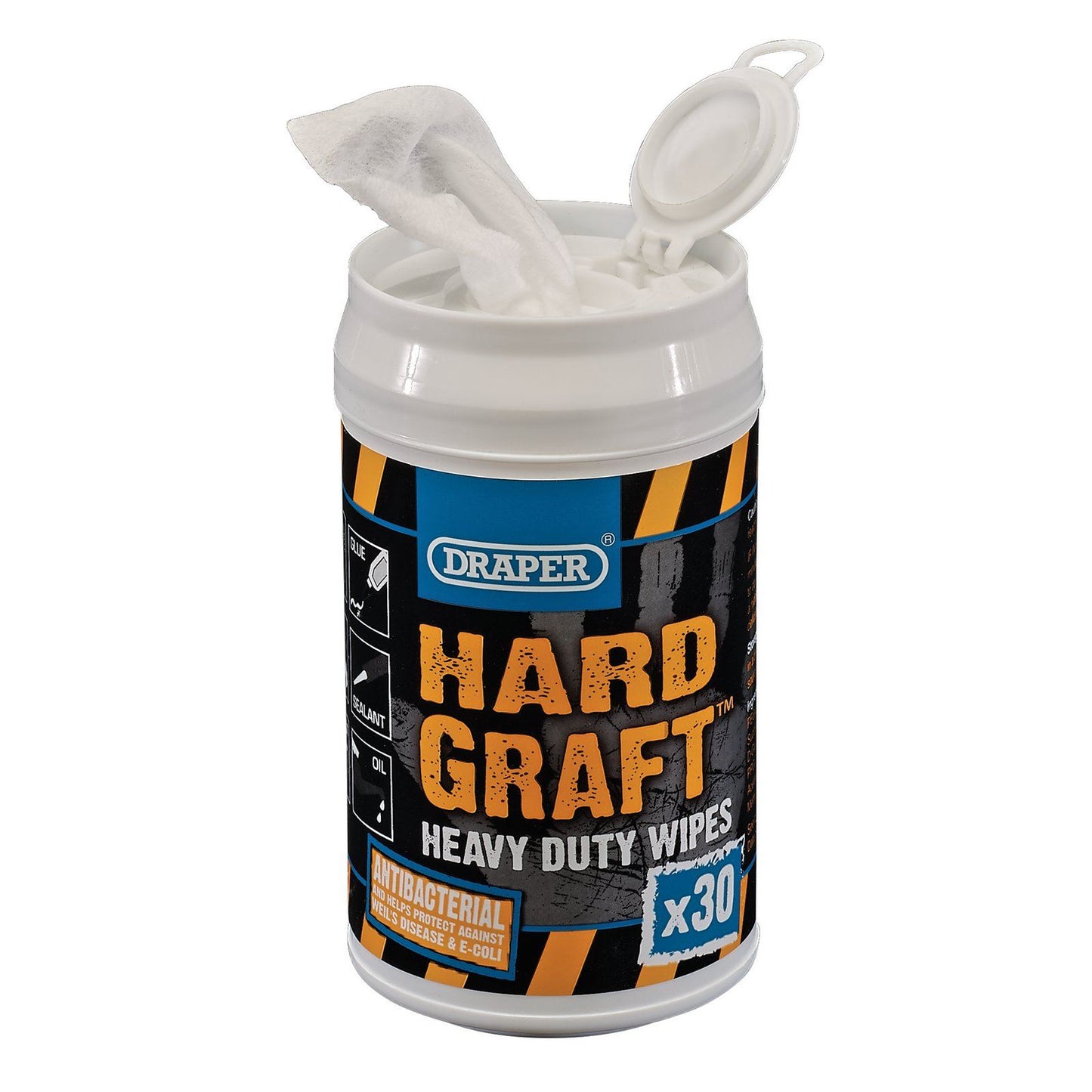 Draper TOOLS HARD GRAFT WIPES 30 WIPES- 99774 - GENUINE OE