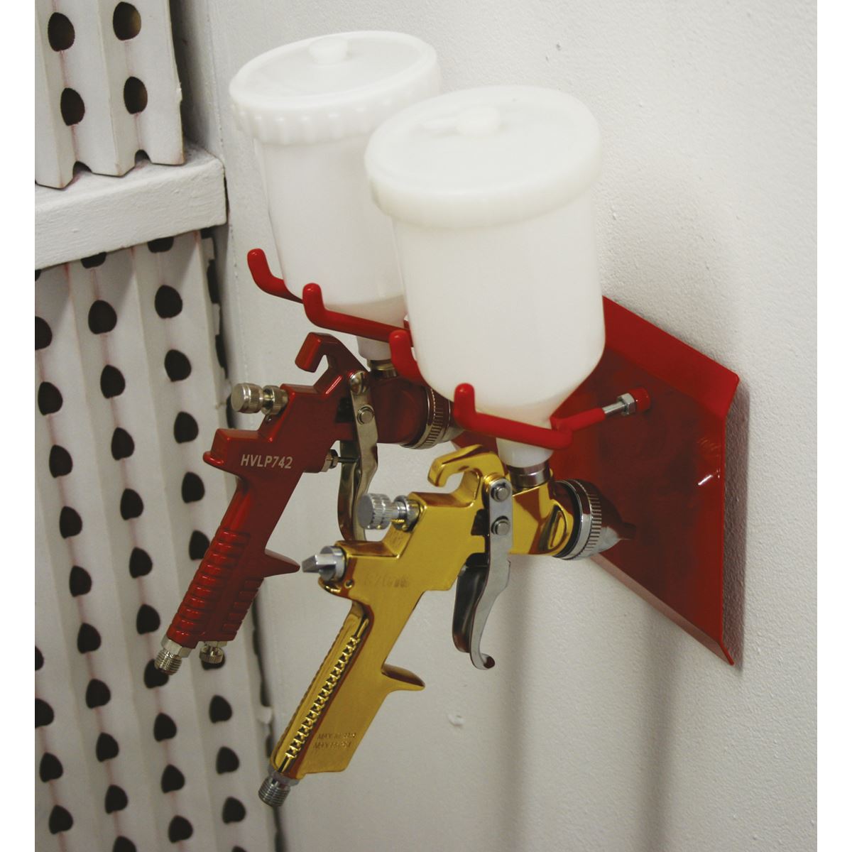 Sealey Magnetic Spray Gun Holder - 2 Gun MSH02