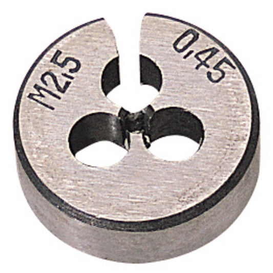 Draper 2.5mm M2.5 x 0.45 Circular Die 13/16" Outside Diameter Carbon Steel 83804