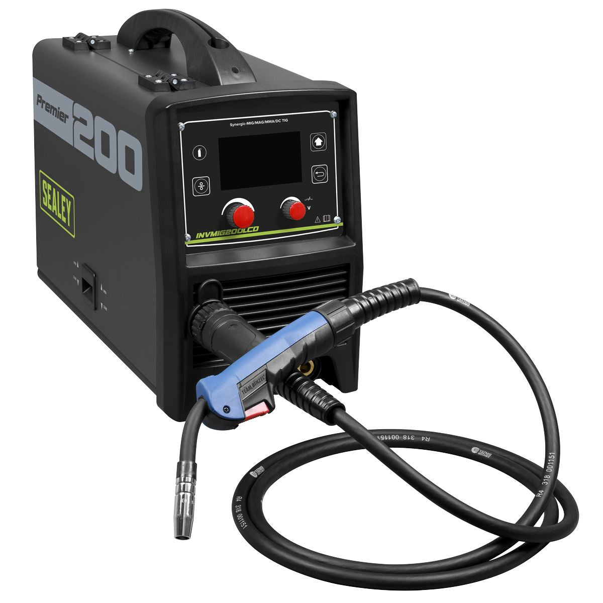 Sealey Inverter Welder MIG, TIG & MMA 200A with LCD Screen INVMIG200LCD