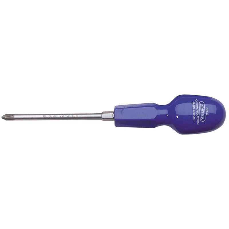 No 2 X 100mm Cross Slot Cabinet Pattern Screwdriver (Sold Loose) Draper 19505