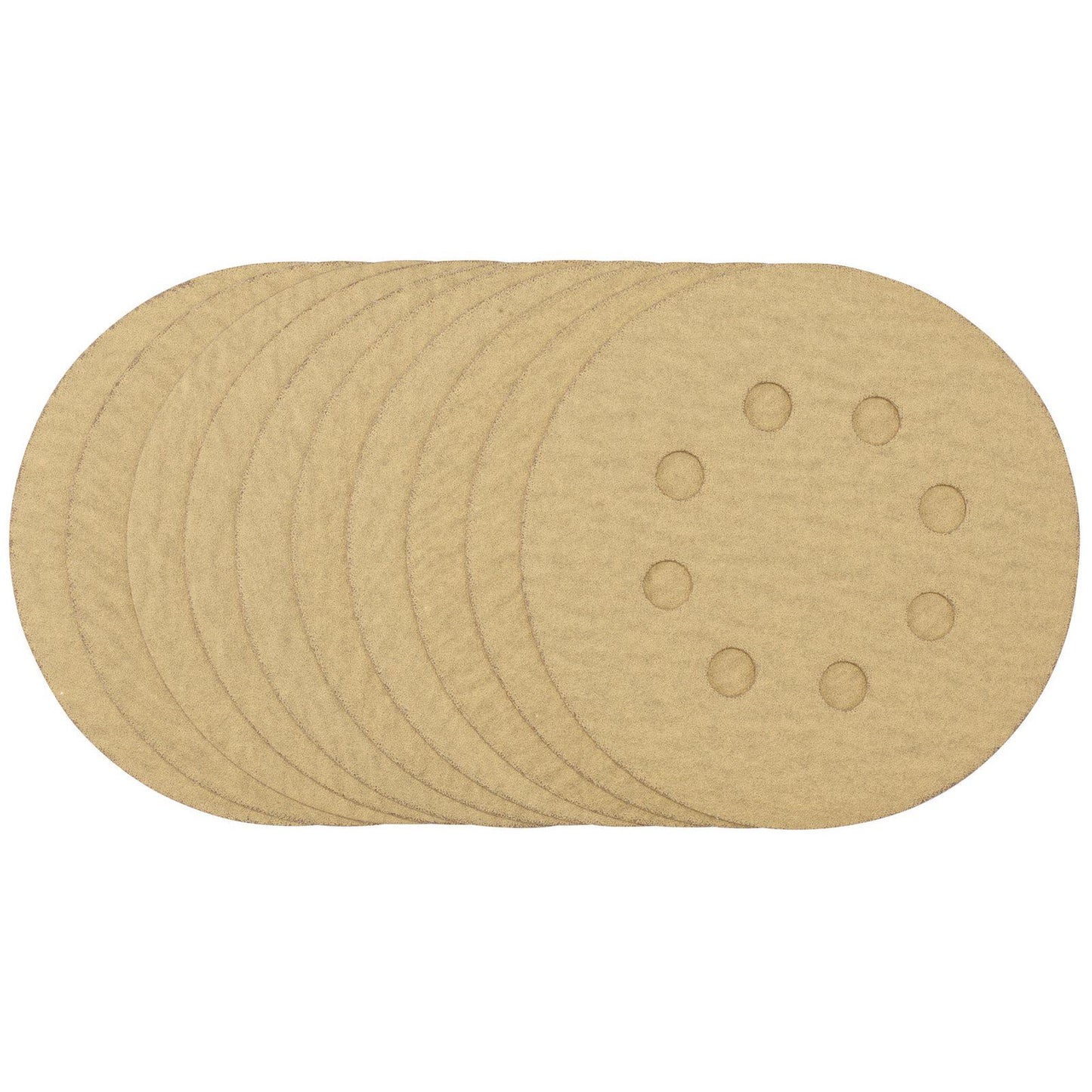 Draper Gold Sanding Discs with Hook & Loop, 125mm, 180 Grit (Pack of 10) - 58113