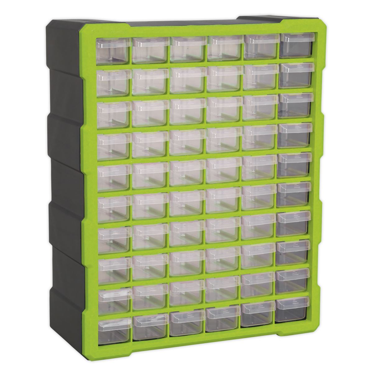 Sealey Cabinet Box 60 Drawer - Hi-Vis Green/Black APDC60HV