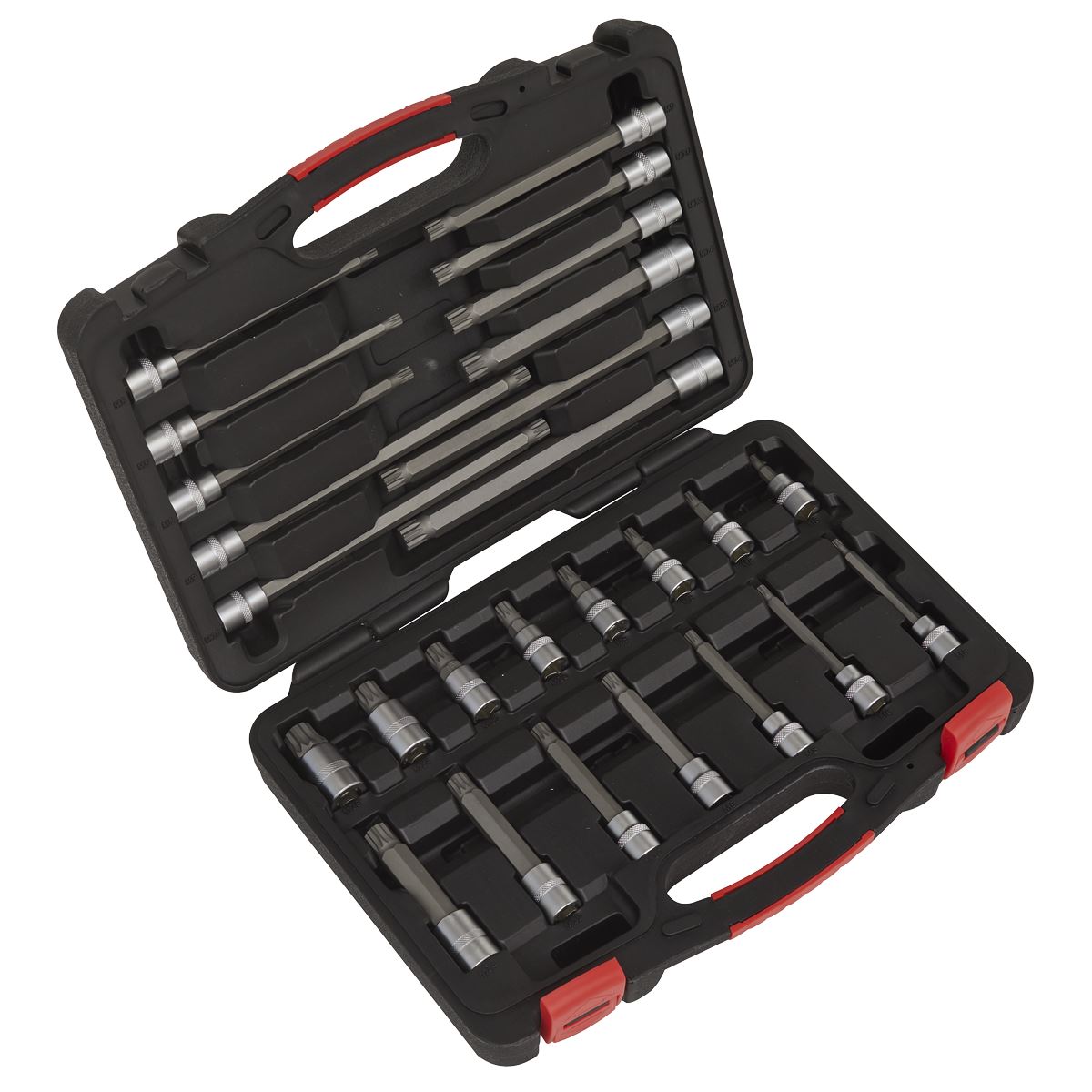 Sealey Spline Socket Bit Set 26pc 3/8"Sq Drive - Platinum Series AK89002