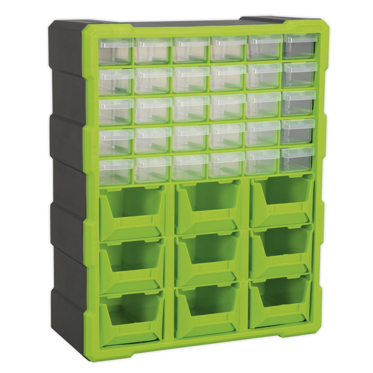 Sealey Cabinet Box 39 Drawer - Hi-Vis Green/Black APDC39HV