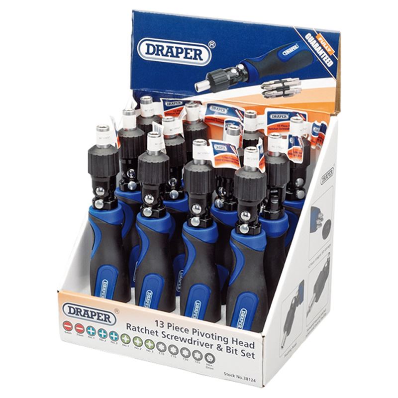 Draper VOID Ratcheting Screwdriver Set (11 Piece) 865/PRS - 38124