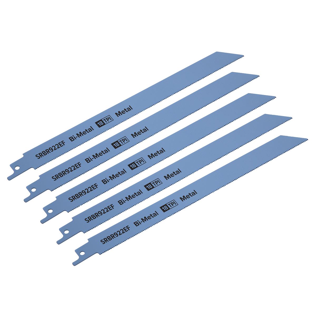 Sealey Reciprocating Saw Blade Metal 230mm 18tpi - Pack of 5 SRBR922EF