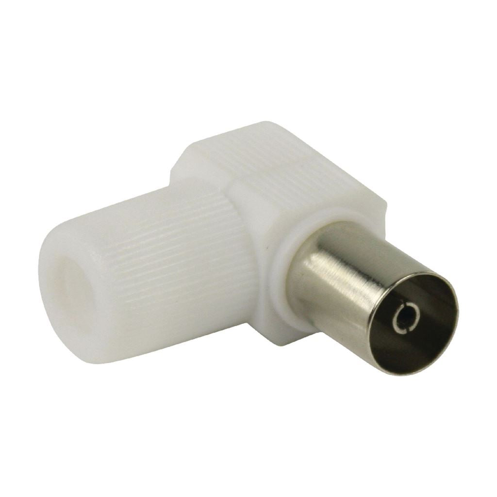 Glaxio Angled solderless coax connectors coax female white - VLSP40924W