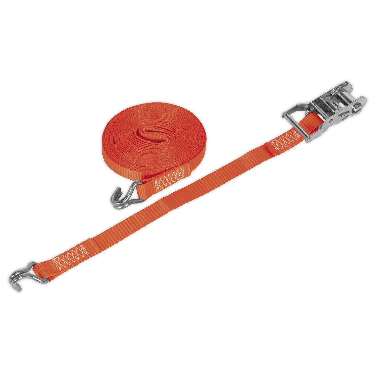 Sealey Ratchet Tie Down 25mm x 8m Poly Web 1500kg Load Test TD1508J