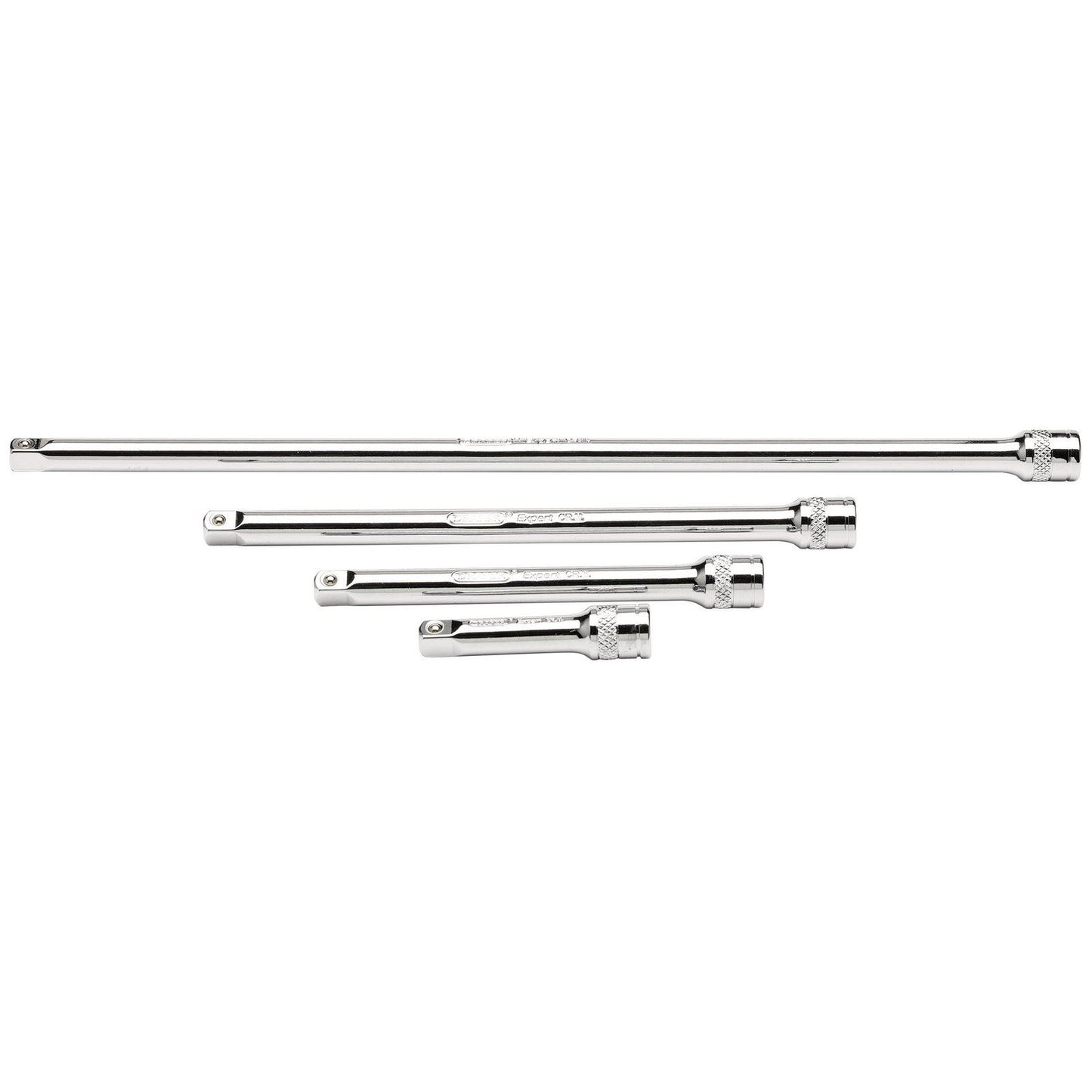 Draper Expert 1/4" Square Drive Extension Bar Set 50, 100, 150 & 250mm (4 Piece) - 16765