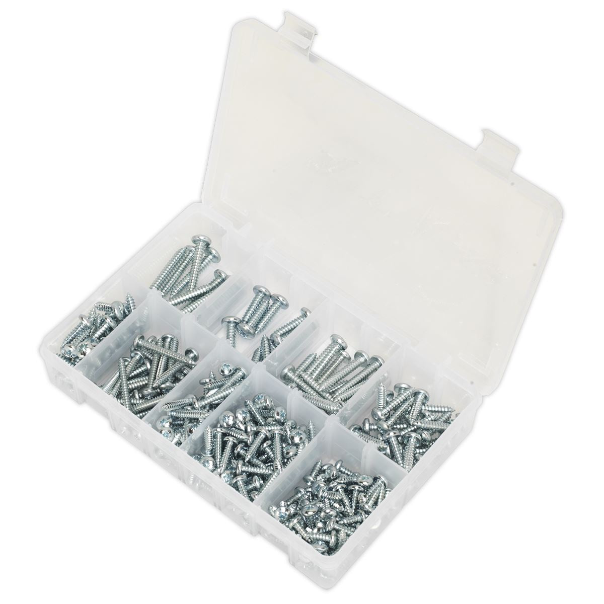 Sealey Self Tapping Screw Assortment 305pc Pan Head Pozi Zinc AB064STPP