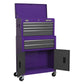 Sealey Topchest & Rollcab Combo 6 Drawer - Purple/Grey AP2200BBCP
