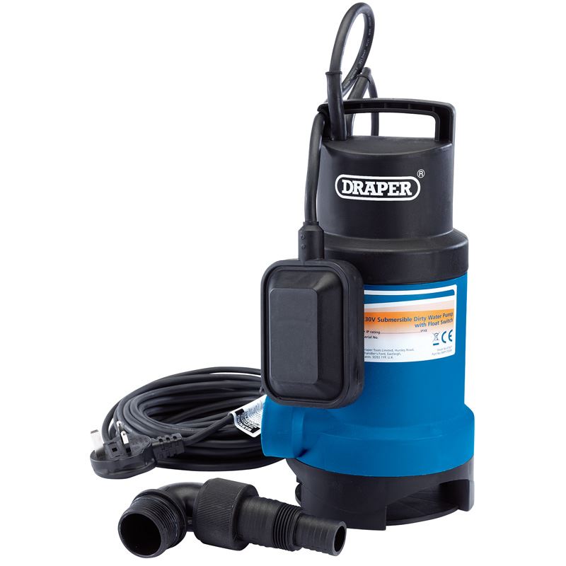 Draper Electric 550W Submersible Dirty/Clean Water Pump With Float Switch, 61621