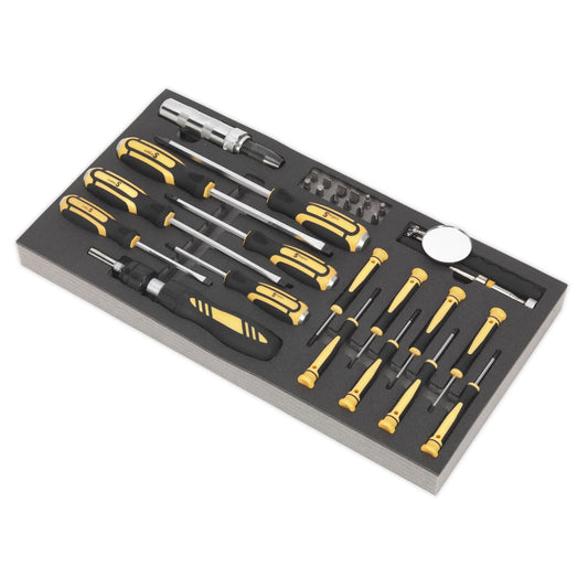 Sealey Tool Tray with Screwdriver Set 36pc S01128
