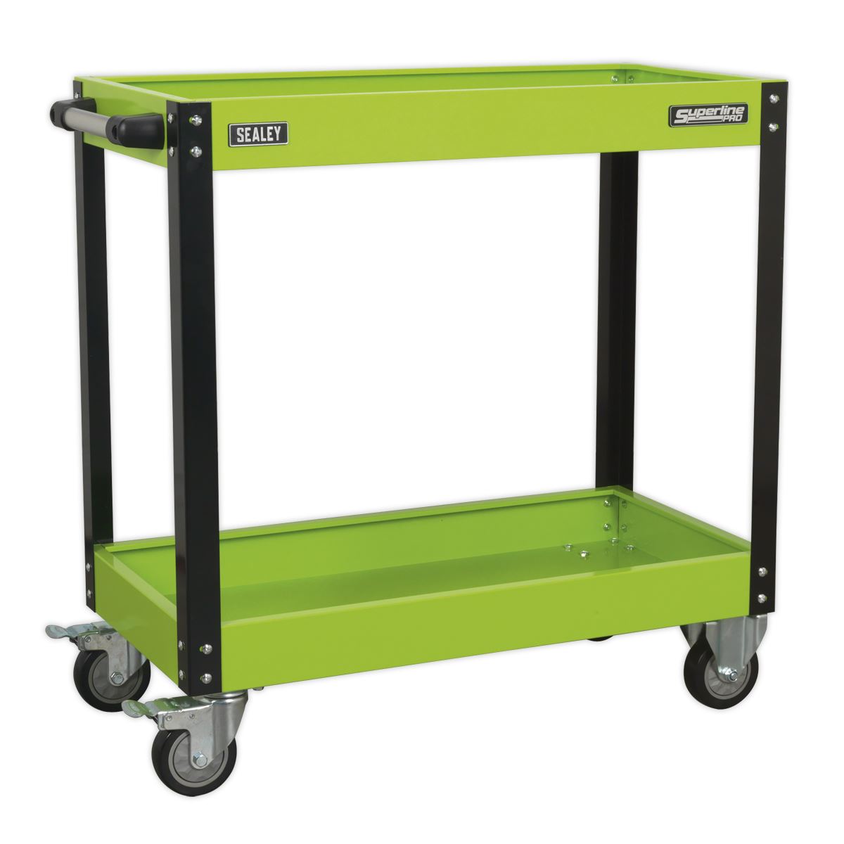 Sealey Workshop Trolley 2-Level Heavy-Duty - Hi-Vis Green CX109HV