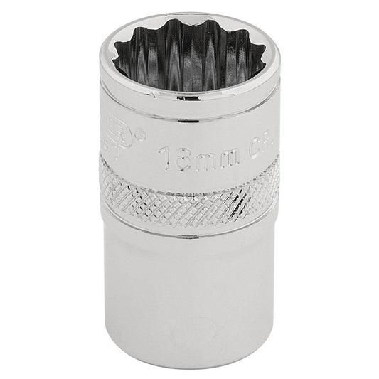 Draper Expert Quality 1/2" Square Drive Hi-Torq 12 Point Socket - 16mm - 33160