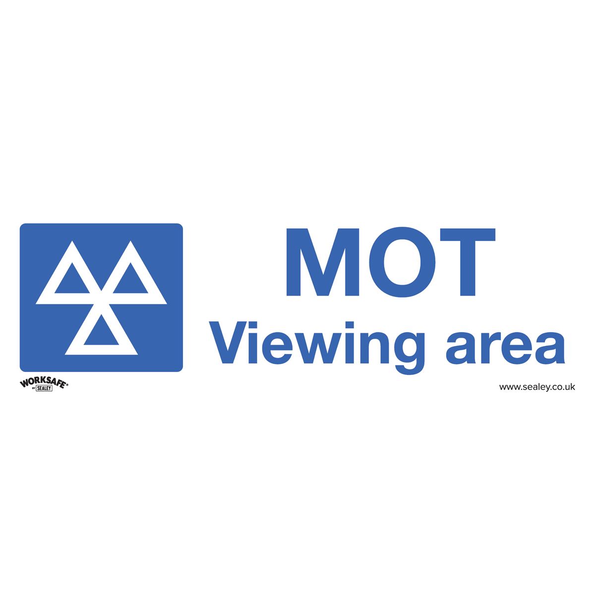 Sealey Safety Sign - MOT Viewing Area - Self-Adhes. - Pack of 10 SS50V10