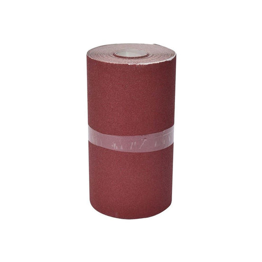 Amtech 5m x 115mm Red Aluminium Oxide Sanding Roll 120 Grit P120 Sandpaper - V4115