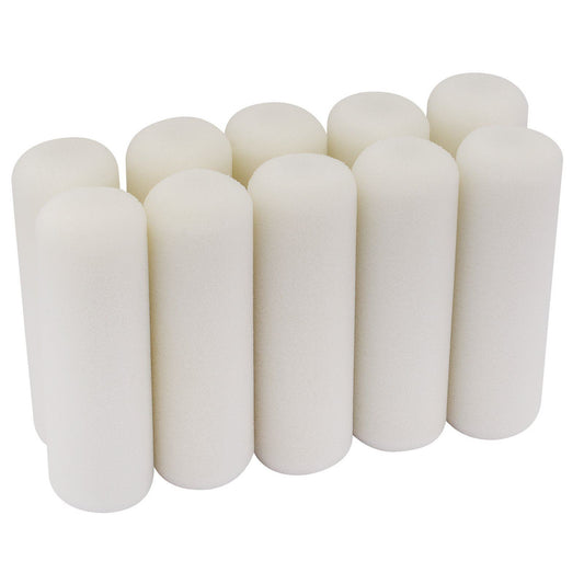 1x Pack Of 10 Draper 100mm Foam Paint Roller Sleeves - 82553