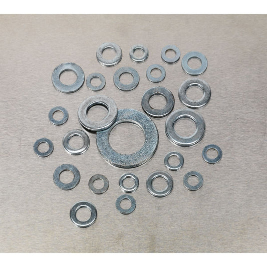 Sealey Flat Washer Assortment 495pc M6-M24 Form C Metric AB056WC