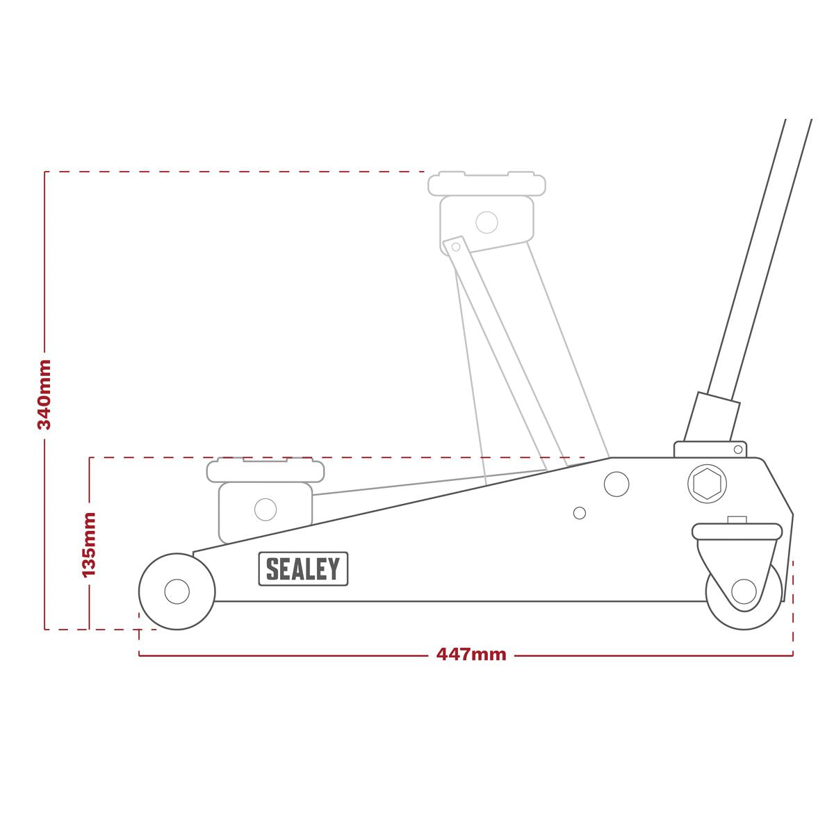 Sealey Lifting Kit 2t (Inc Jack,Axle Stands,Creeper,Chocks,Wrench) JKIT01