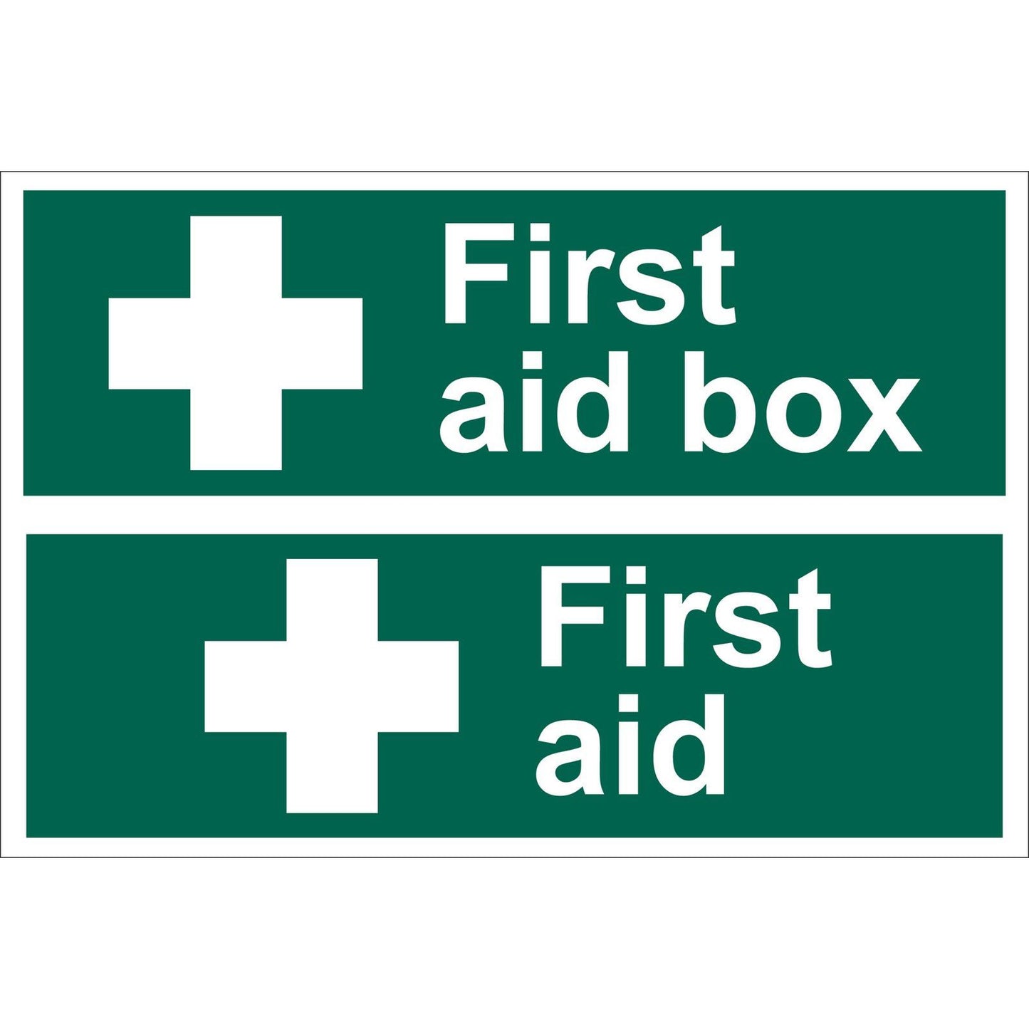 Draper First Aid Box Self Adhesive Safety Sign Green And White 72542