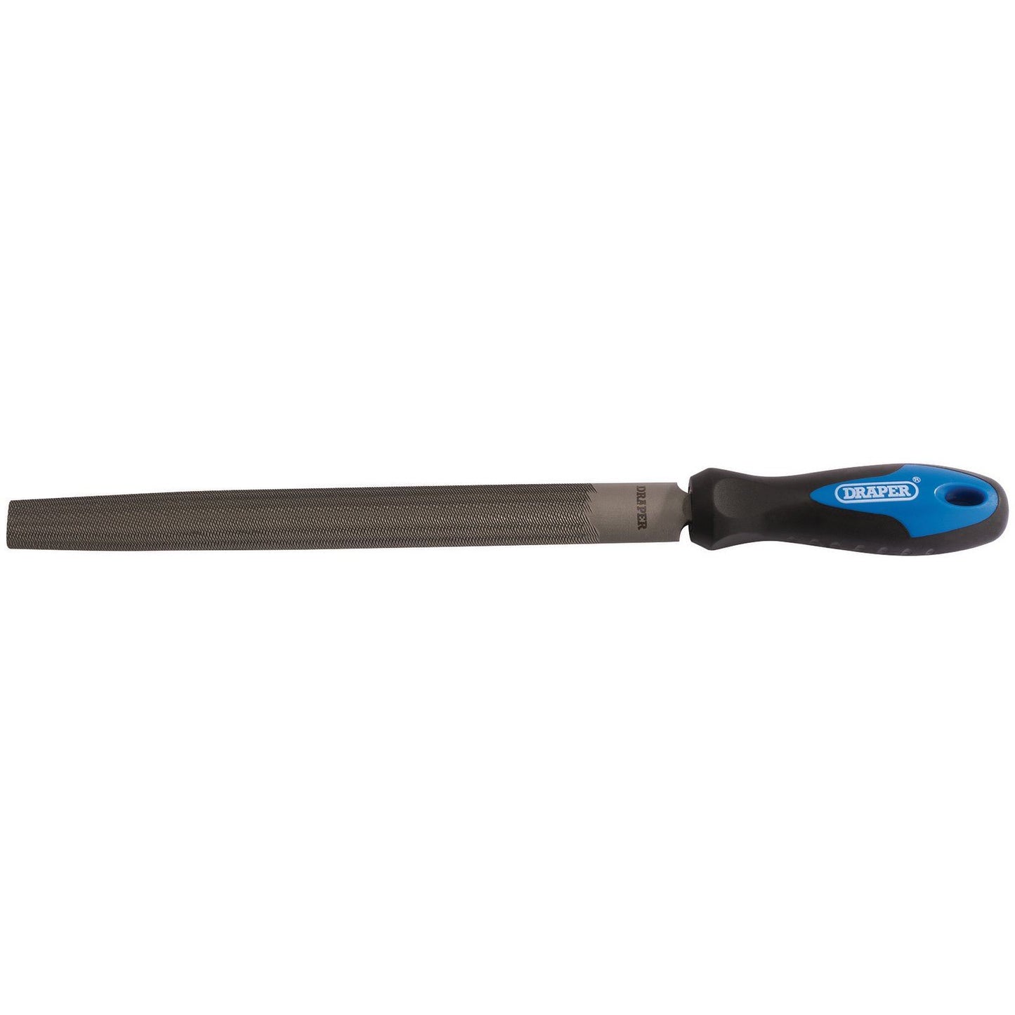 Draper 250mm High Carbon Steel Half Round File And Soft Grip Handle - 00010