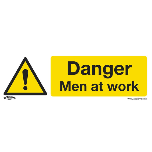 Sealey Safety Sign - Danger Men At Work - Rigid Plastic SS46P1