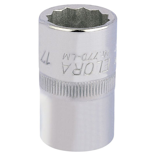 Draper 24624 17mm 1/2 Square Drive Elora Bi-Hexagon Socket