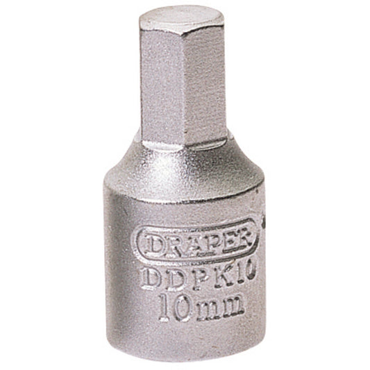 Draper DDPK10 10mm Hexagon 3/8 Square Drive Drain Plug Key - 38328