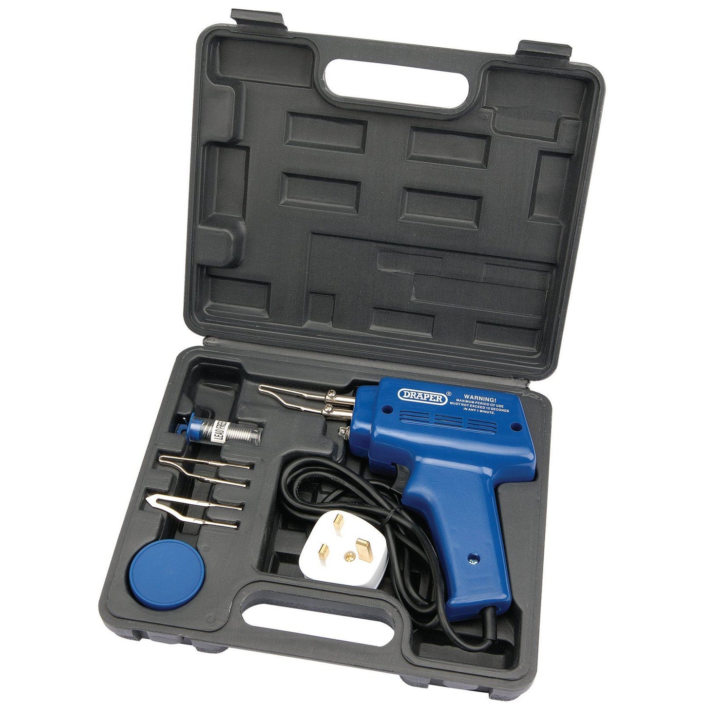 Draper 100W ELECTRIC SOLDERING IRON GUN SOLDER GUN KIT + 3 TIPS + CASE 71420