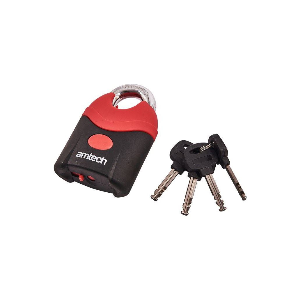 Amtech Heavy Duty Padlock 70mm Safety Security Lock+4 Keys Garage Diy Gate Shed - T0740