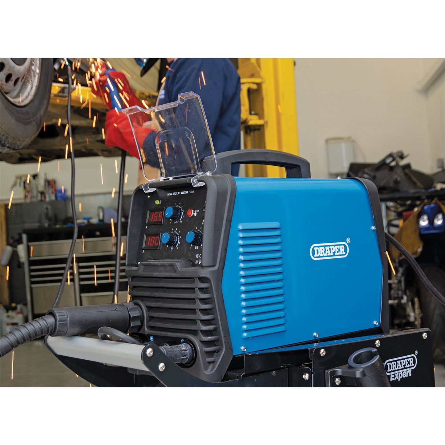 Draper Gas/Gasless MIG Inverter Multi-Welder, 200A MI200A (70046)