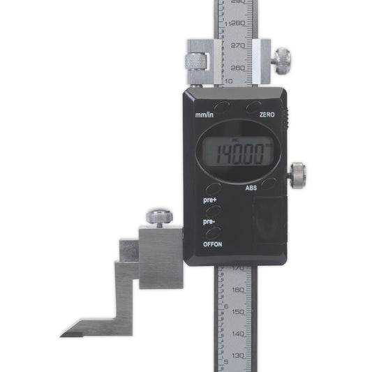 Sealey Digital Height Gauge 0-300mm(0-12") AK9636D
