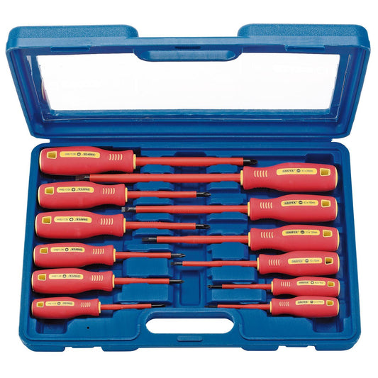 Fully Insulated VDE Screwdriver 12pc Professional Electricians Set Draper 46541