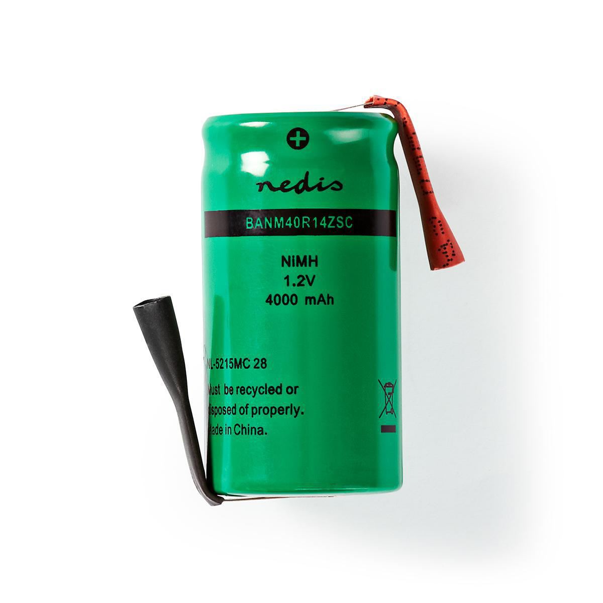 Nedis Nickel-Metal Hydride Battery 1.2V 4000mAh Solder Connector