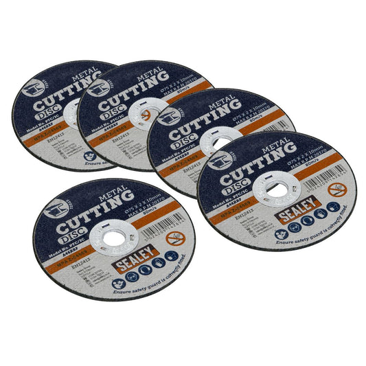 Sealey Cutting Disc 75 x 2mm 10mm Bore Pack of 5 PTC/3C5