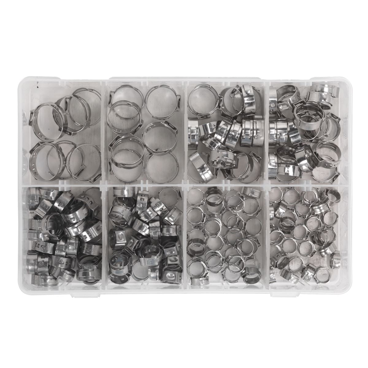 Sealey O-Clip Single Ear Assortment 160pc Stainless Steel AB043SE