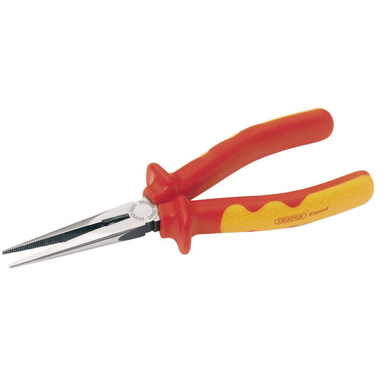 Draper 1x Expert 200mm Vde Long Nose Pliers Garage Professional Standard Tool - 69176