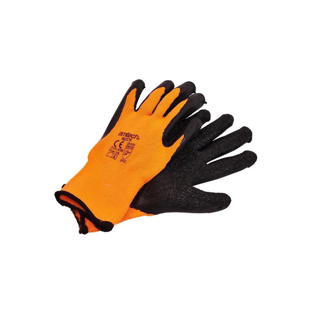 Heavy Duty Thermal Latex Palm Coated Gloves Cold Conditions Winter Keep Warm - N2375