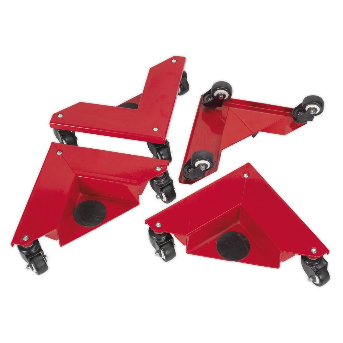 Sealey Corner Transport Dollies Set of 4 - 150kg Capacity CM4