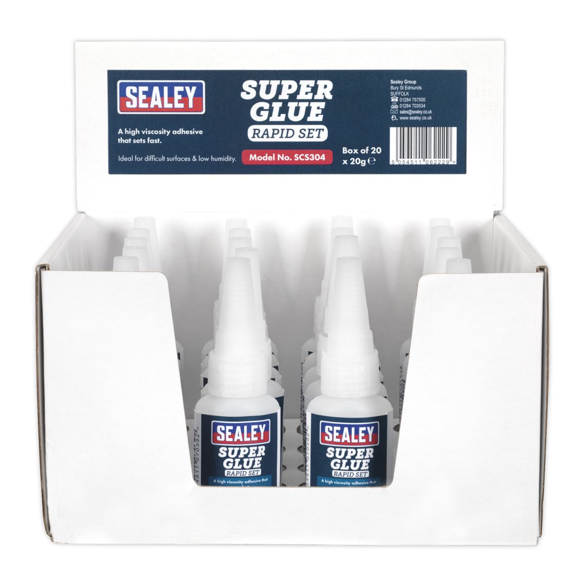 Sealey Super Glue Rapid Set 20g Pack of 20 SCS304